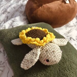 Handmade Sunflower Turtle Plush Toy